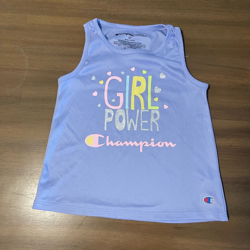 Champion Purple Tank Top Girl Power Graphic